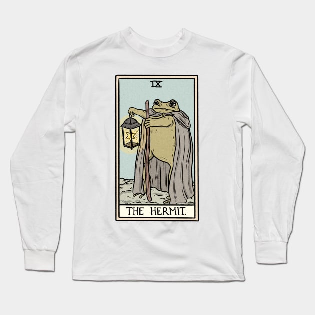 The Hermit Toad Tarot Long Sleeve T-Shirt by Jewelia